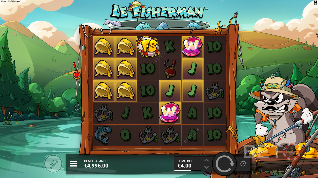 Características adicionales explicadas en Le Fisherman por Hacksaw Gaming