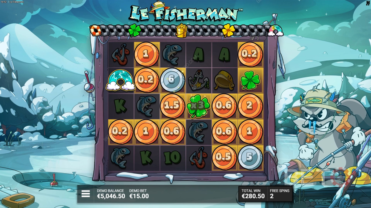 Tema y diseño: Caprichosa aventura de pesca