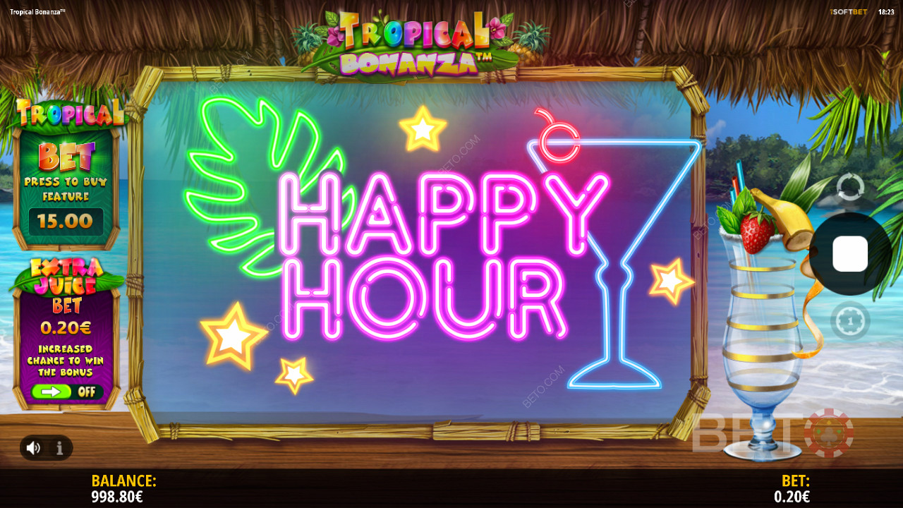 Los modificadores Happy Hour te otorgarán multiplicadores o te ayudarán a activar tiradas gratuitas.
