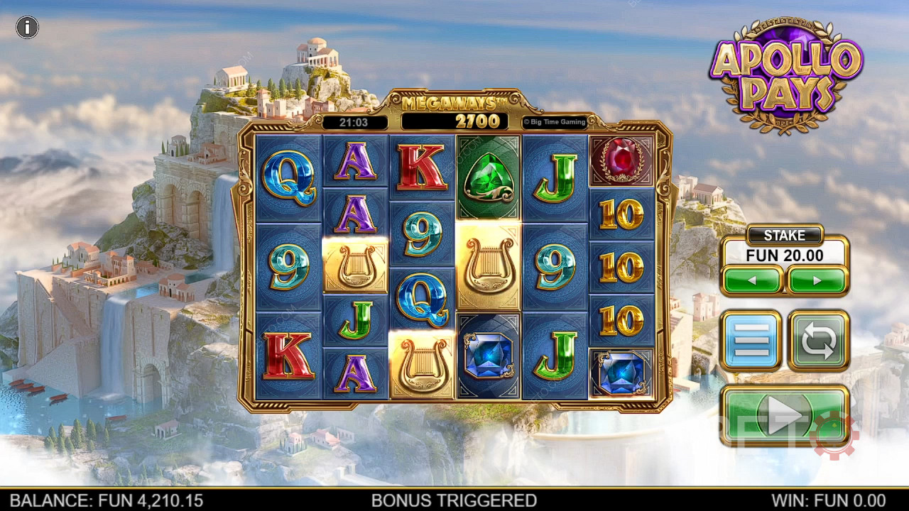 Apollo Pays Megaways Juego Gratis