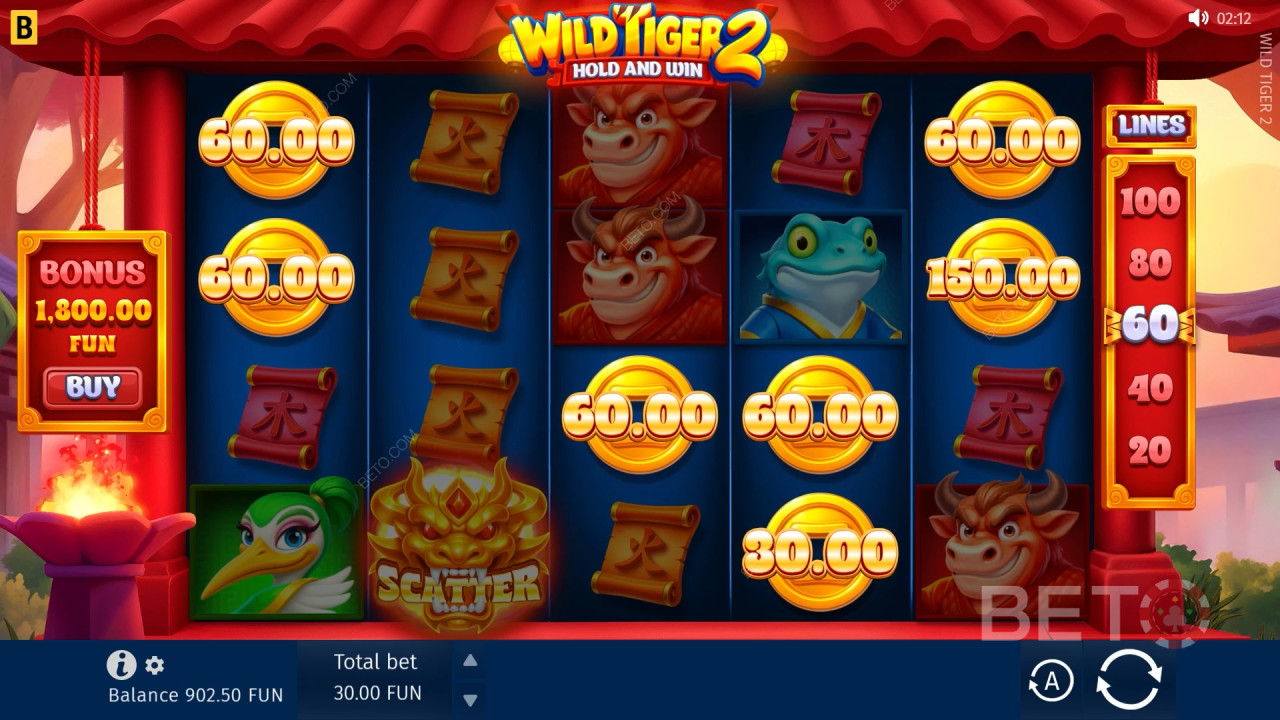 Reseña de «Wild Tiger 2» por BETO Slots