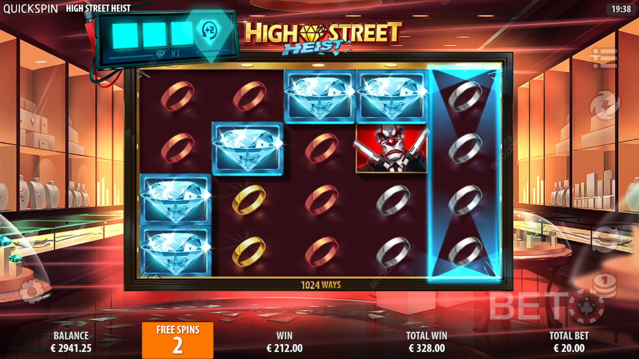 Reseña de Highstreet Heist de BETO Slots