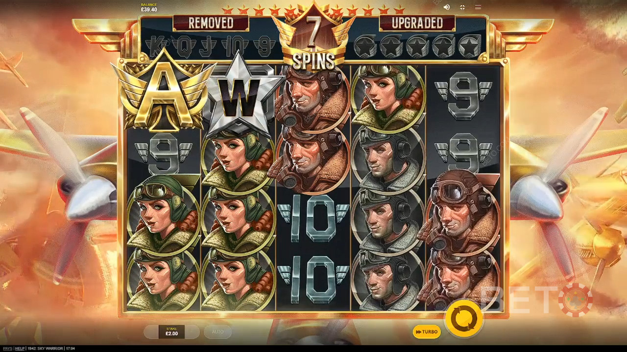 1942 Sky Warrior Reseña de BETO Slots