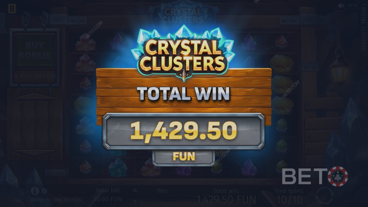 ¡Gana 5.000 veces tu apuesta en la tragaperras online Crystal Clusters!