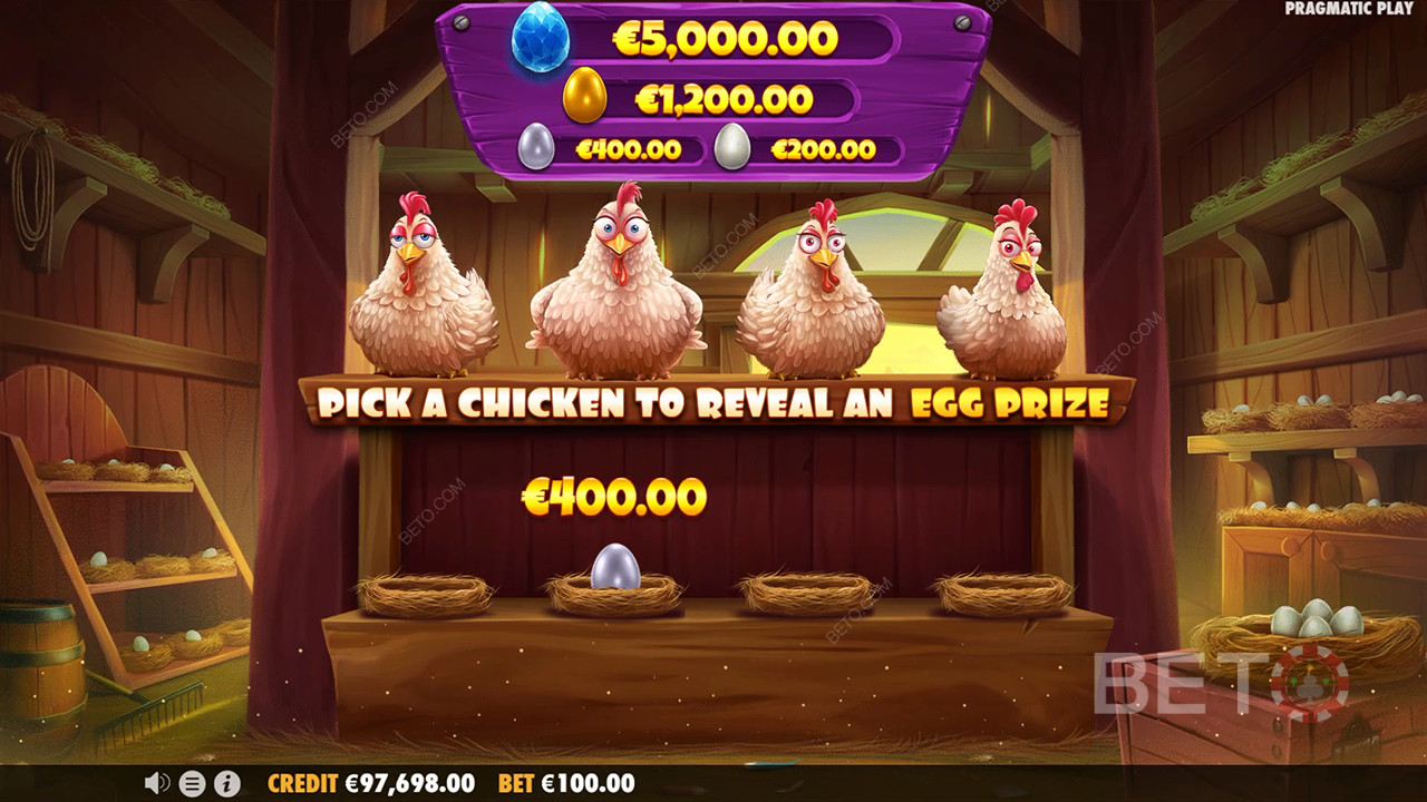 Explicación de las bonificaciones en Chicken Chase de Pragmatic Play