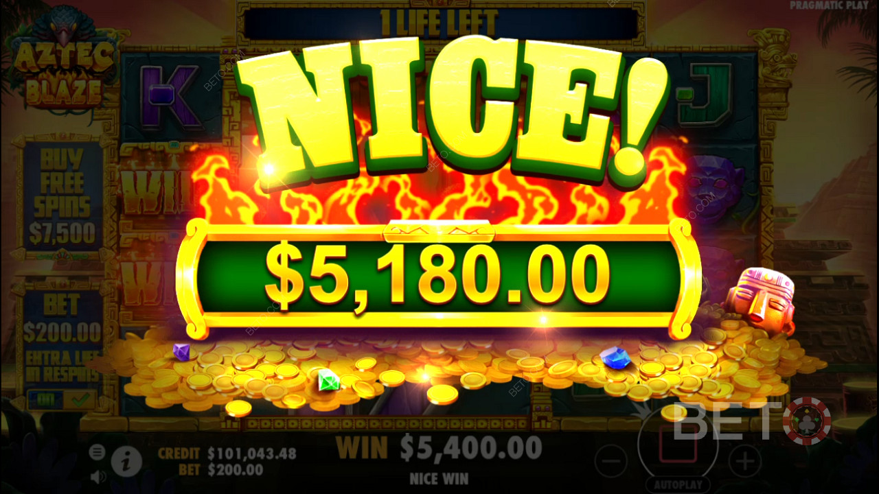 ¡Gana 2.000 veces tu apuesta en la tragaperras online Aztec Blaze!