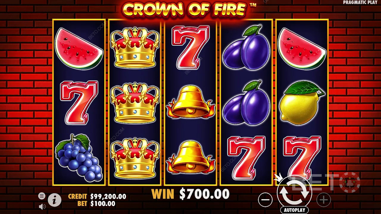 Reseña de Crown of Fire de BETO Slots