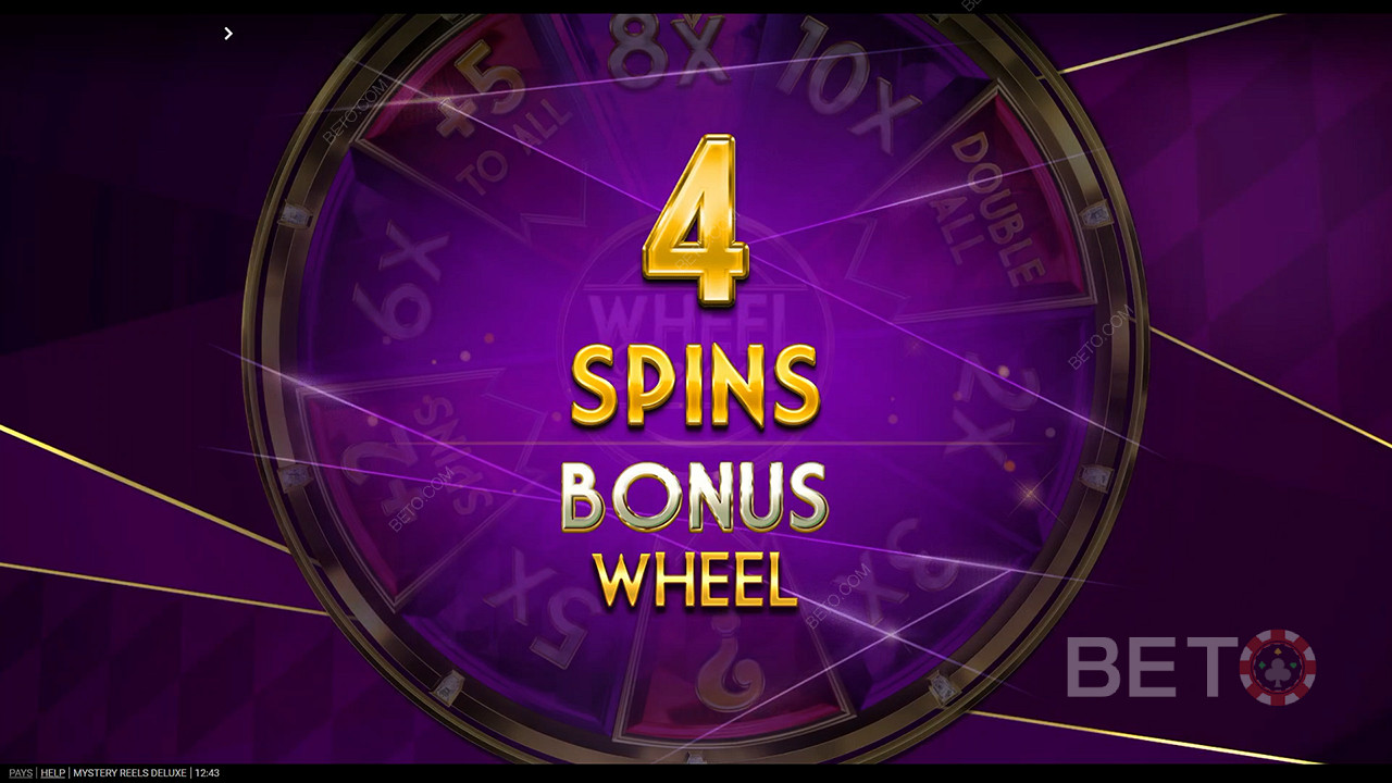Gana hasta 15 tiradas en la Bonus Wheel consiguiendo símbolos Wheel Deluxe.