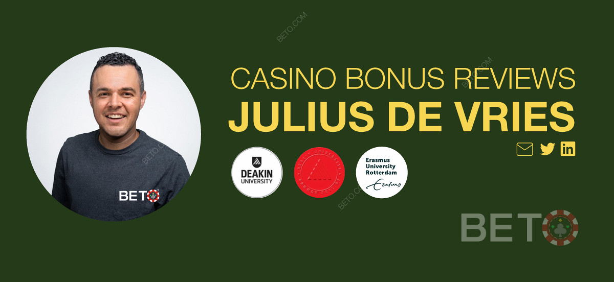 Julius de Vries es un experto certificado en juegos de azar y escritor