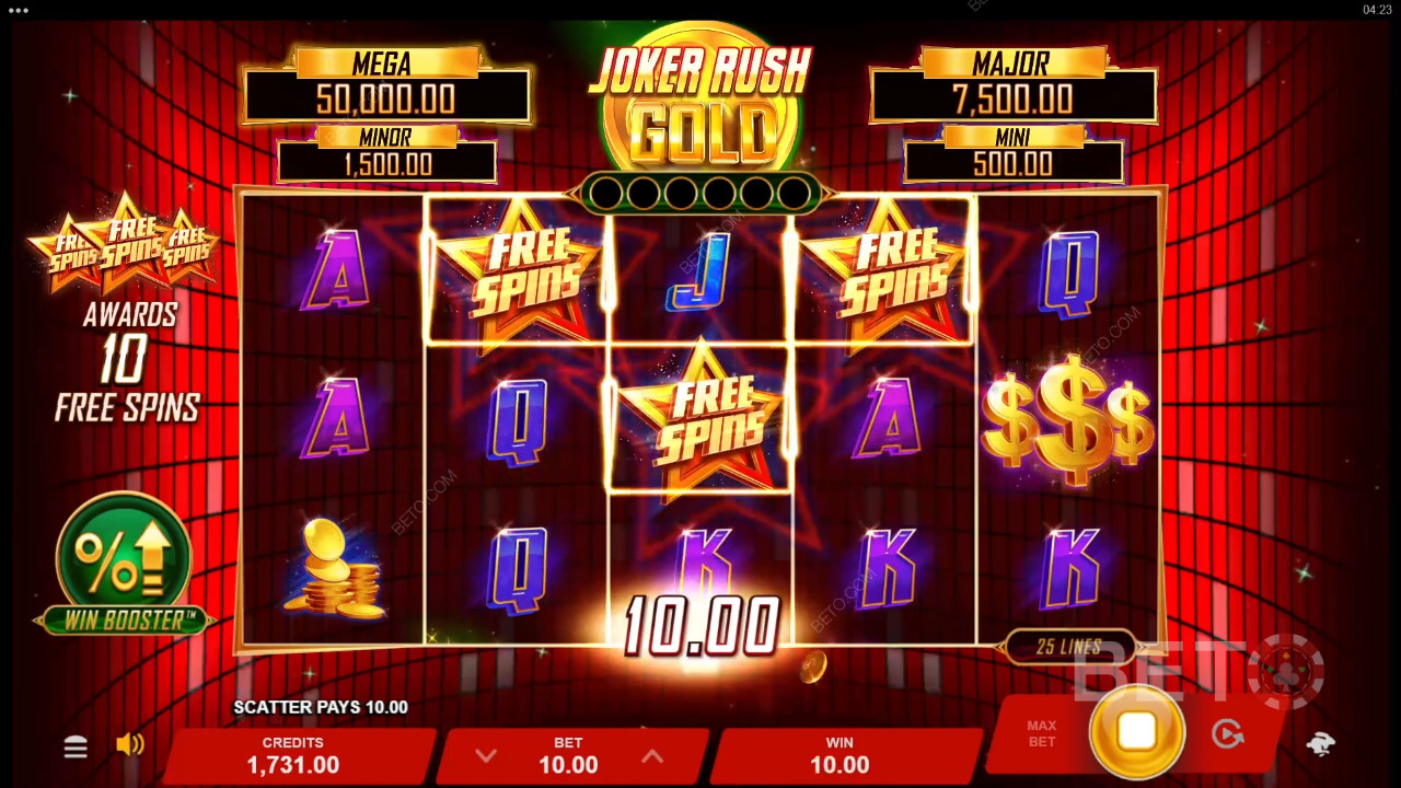 Joker Rush Gold Reseña de BETO Slots