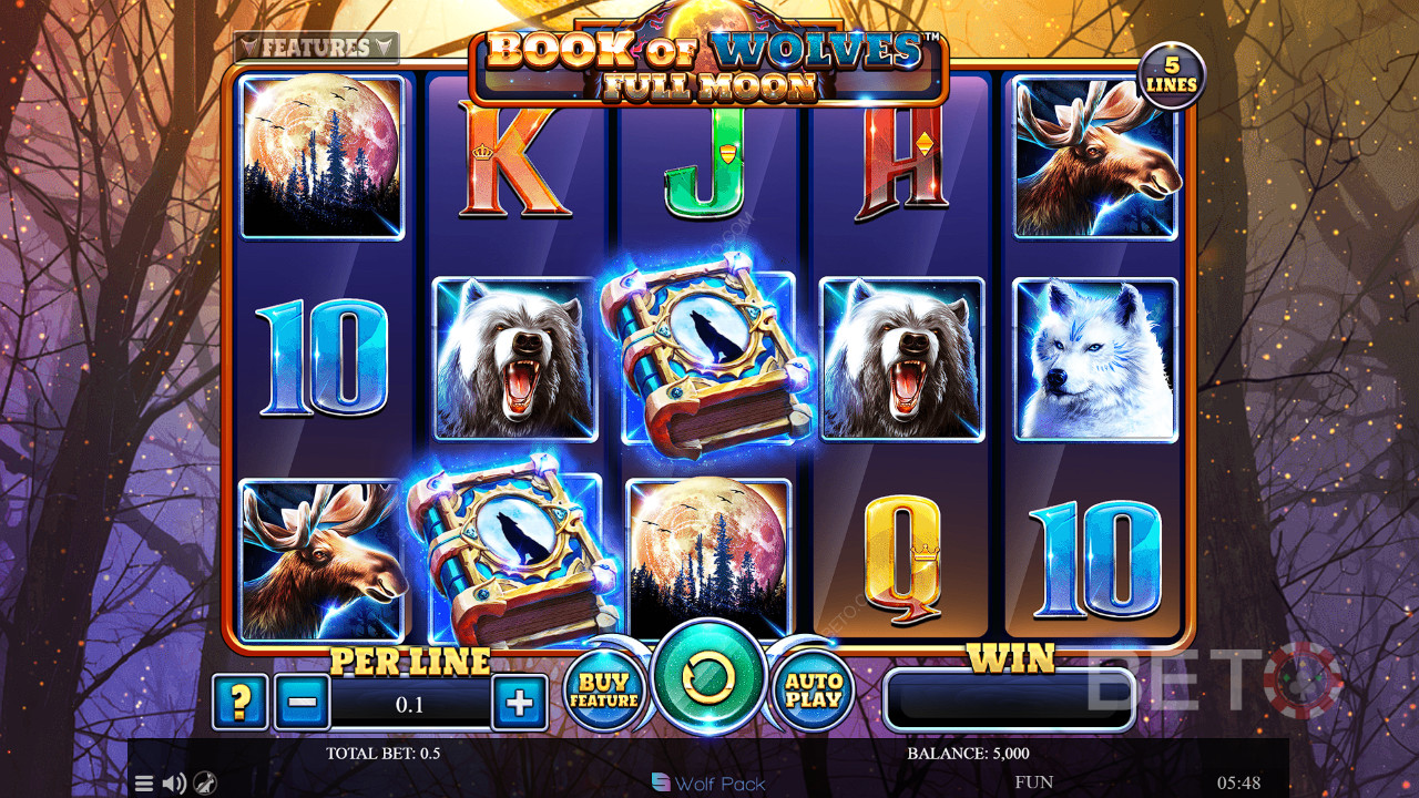 Book Of Wolves - Full Moon Reseña de BETO Slots