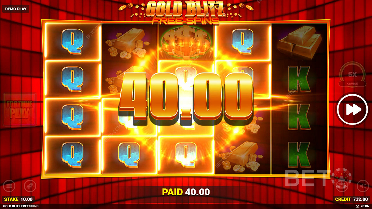¡Gana 50.000 veces tu apuesta en la tragaperras Gold Blitz Free Spins!
