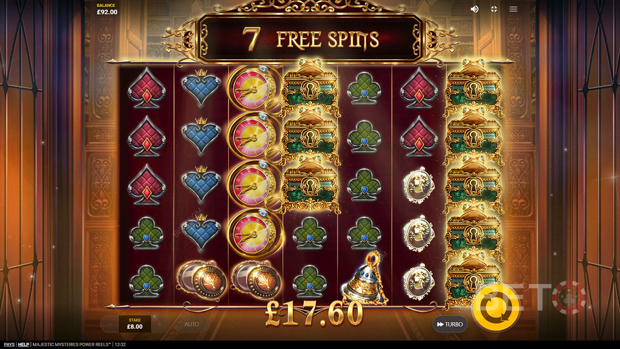 Majestic Mysteries Power Reels Reseña de BETO Slots