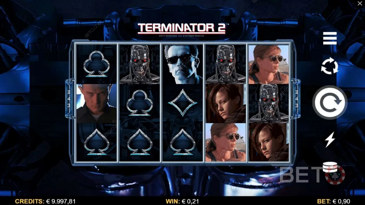 Jugabilidad de la video tragamonedas Terminator 2